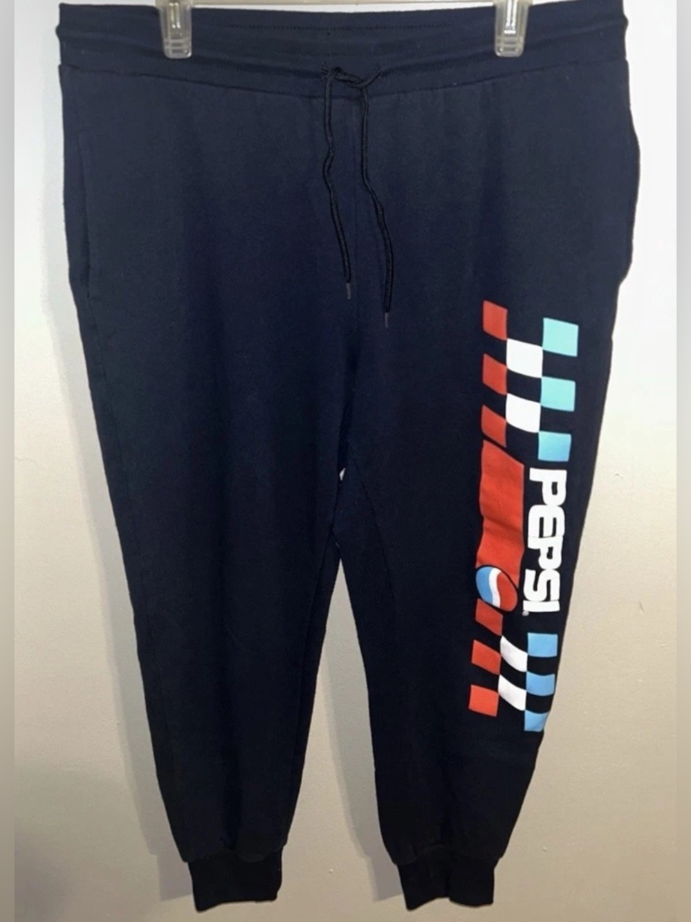 Pepsi Cola Sz XXL Navy Blue Checkered Authentic Lounge Sweat Pants